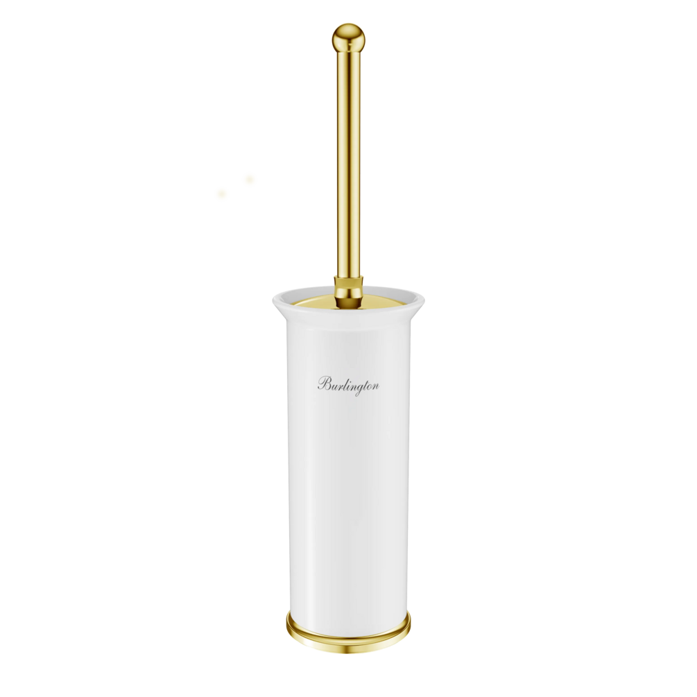 Burlington Gold Freestanding Toilet Brush Holder